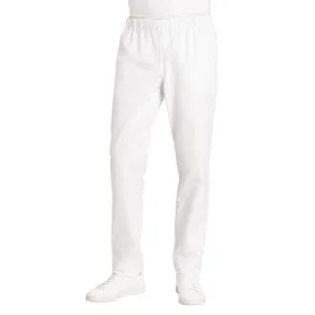 Pantalón sanitario blanco con goma y cordón Leiber - Oferta