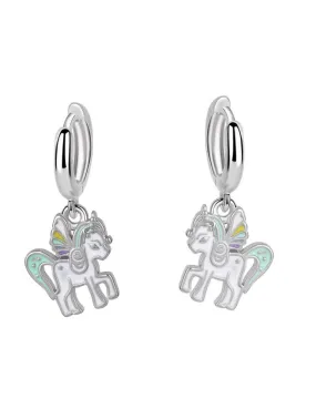 Pendientes Aros Plata Niña Unicornios