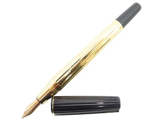 PLUMA ST DUPONT SAINT GERMAIN 461004 A CARTUCHOS DE PLUMA CHAPADOS EN ORO Dorado 