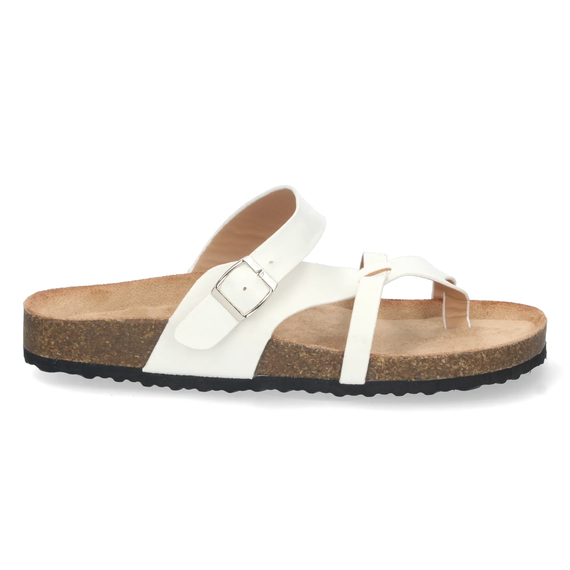 Sandalias planas cómodas bio diseño esclava mujer color blanco AY-2220