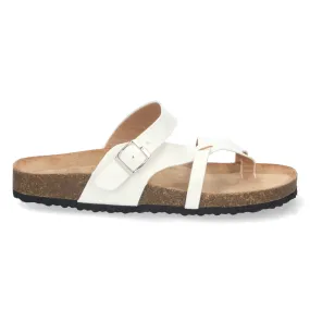 Sandalias planas cómodas bio diseño esclava mujer color blanco AY-2220