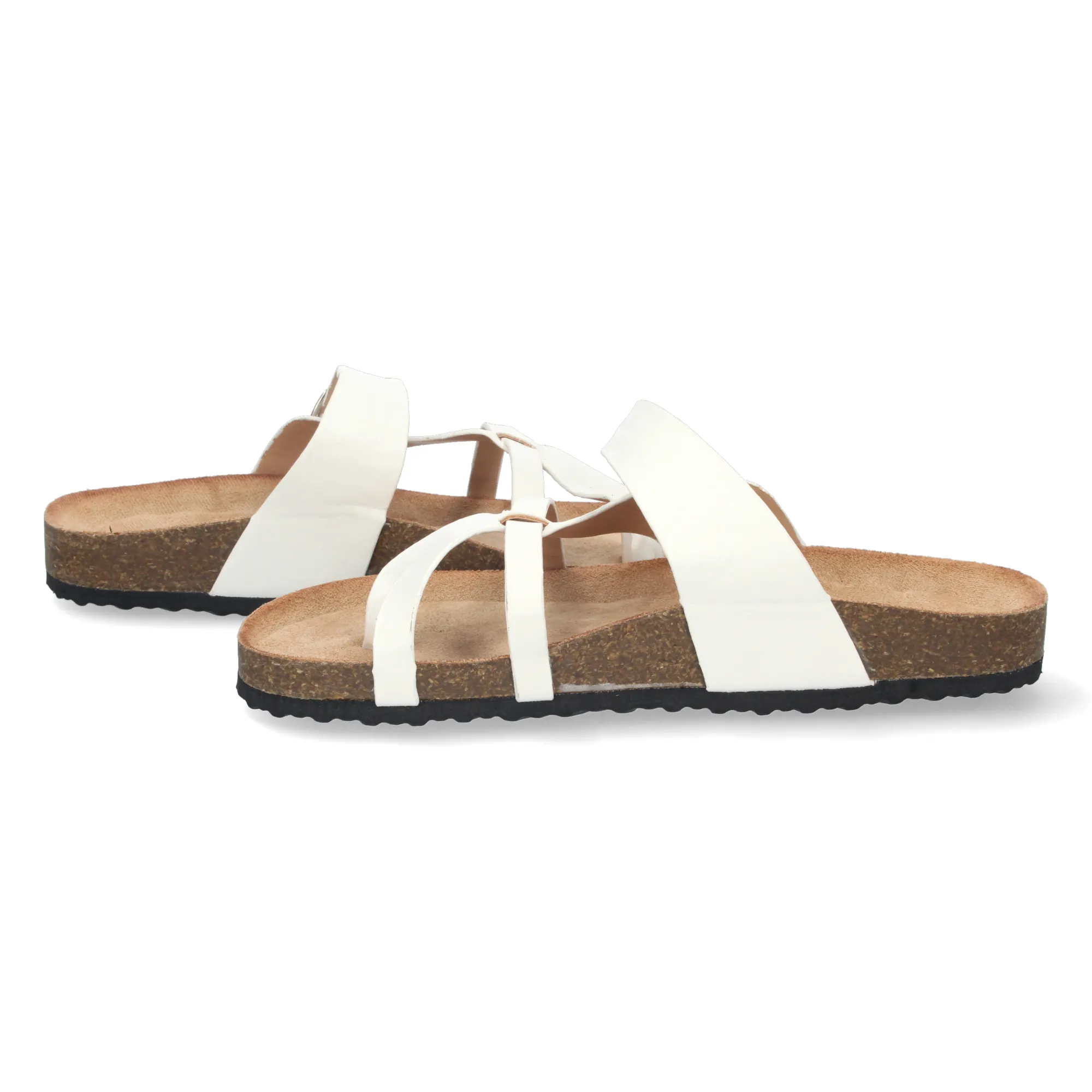 Sandalias planas cómodas bio diseño esclava mujer color blanco AY-2220