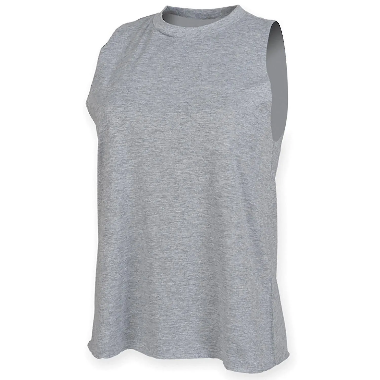 Skinni Fit Womens/Ladies Heather High-Neck Vest Top