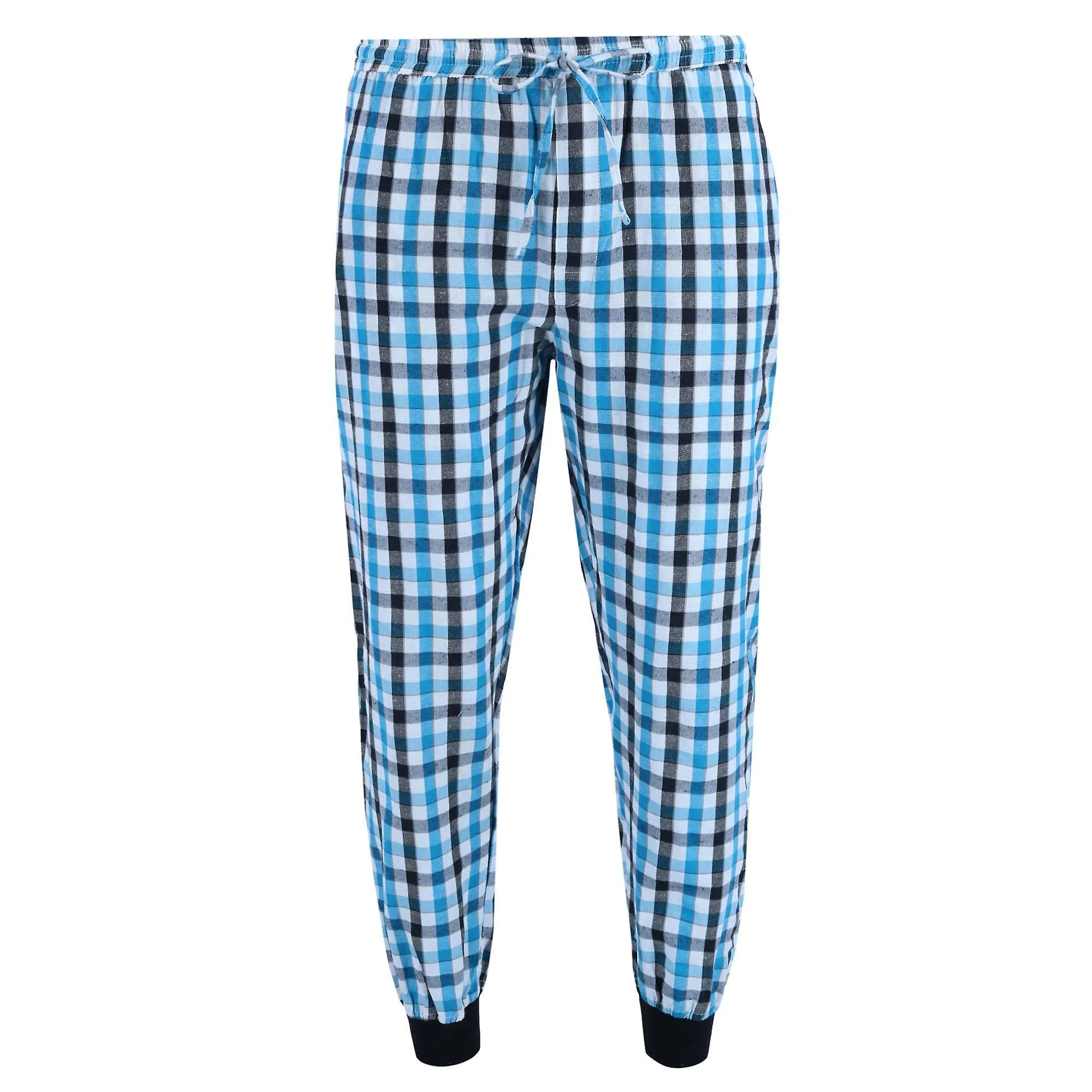 Ten West Apparel  V-Neck Top With Plaid Jogger Lounge Set (Men)