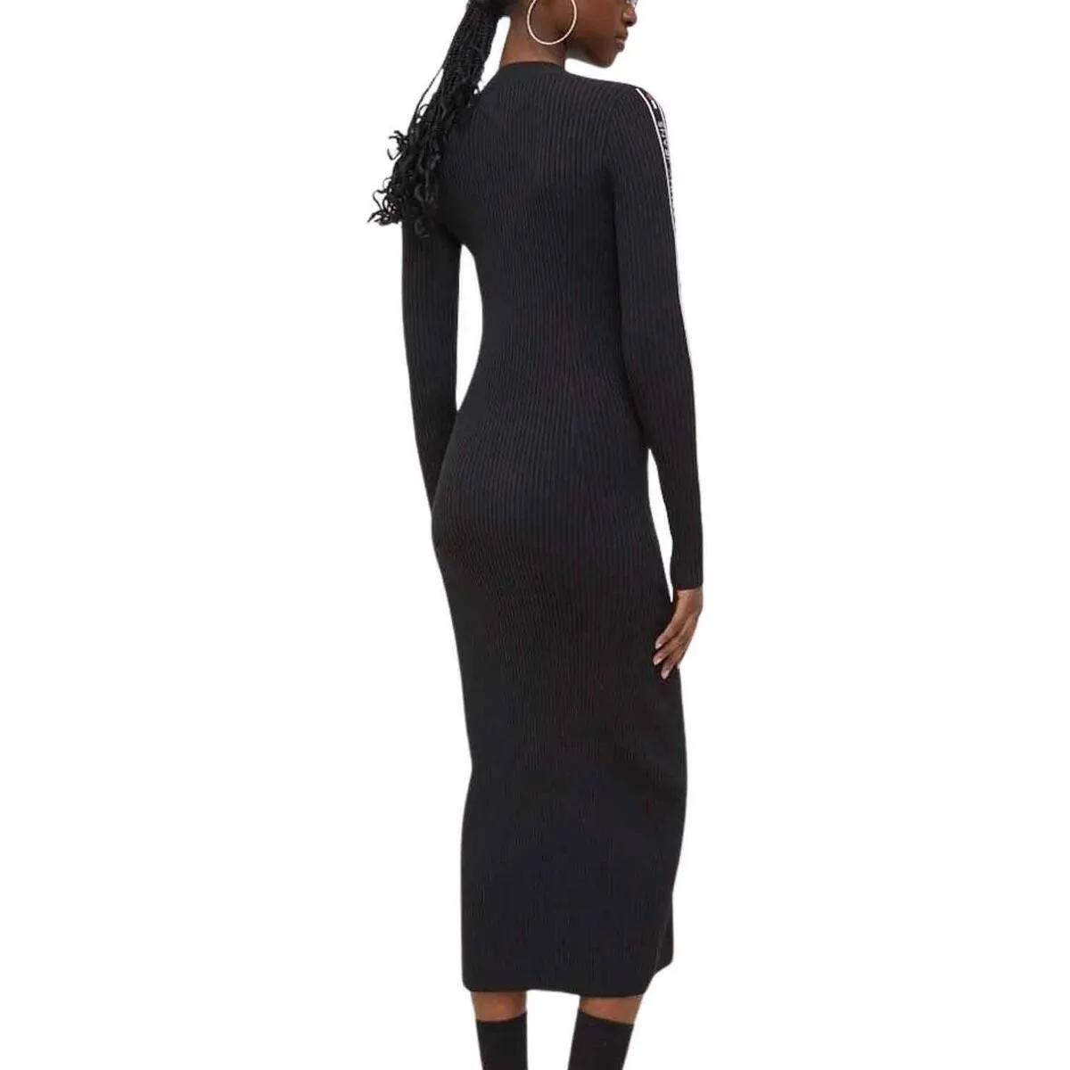 TJW TAPING SWEATER MIDI DRESS