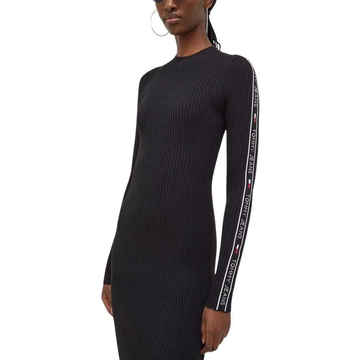 TJW TAPING SWEATER MIDI DRESS