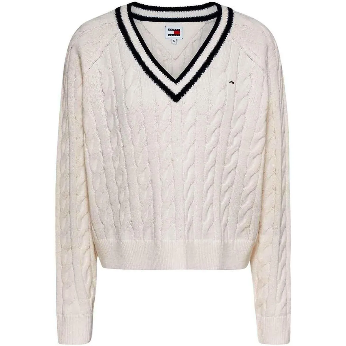 TJW V-NECK CABLE SWEATER