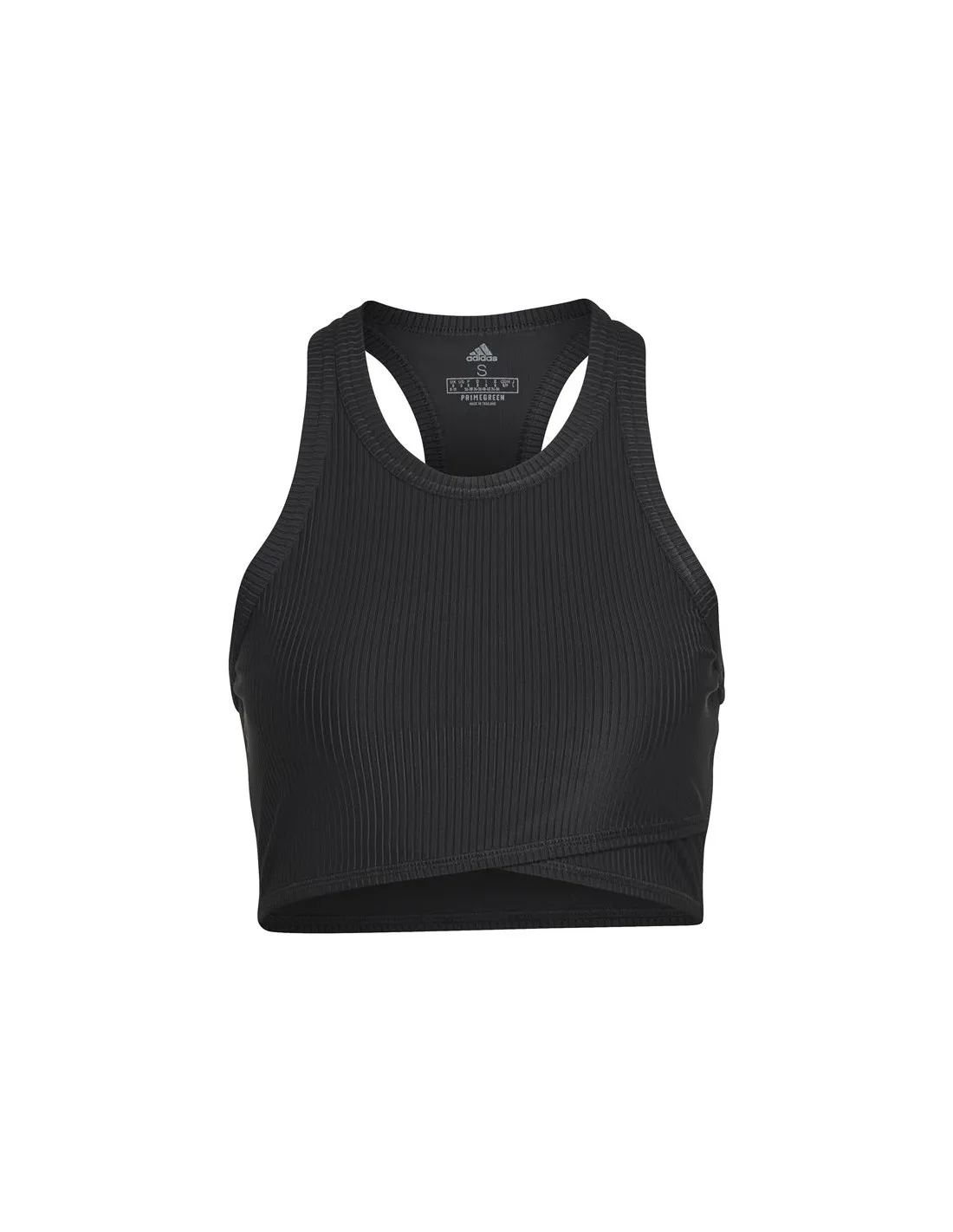 Top adidas Yoga Studio Wrapeed Rib Mujer Black