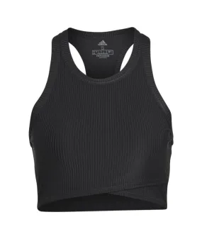 Top adidas Yoga Studio Wrapeed Rib Mujer Black