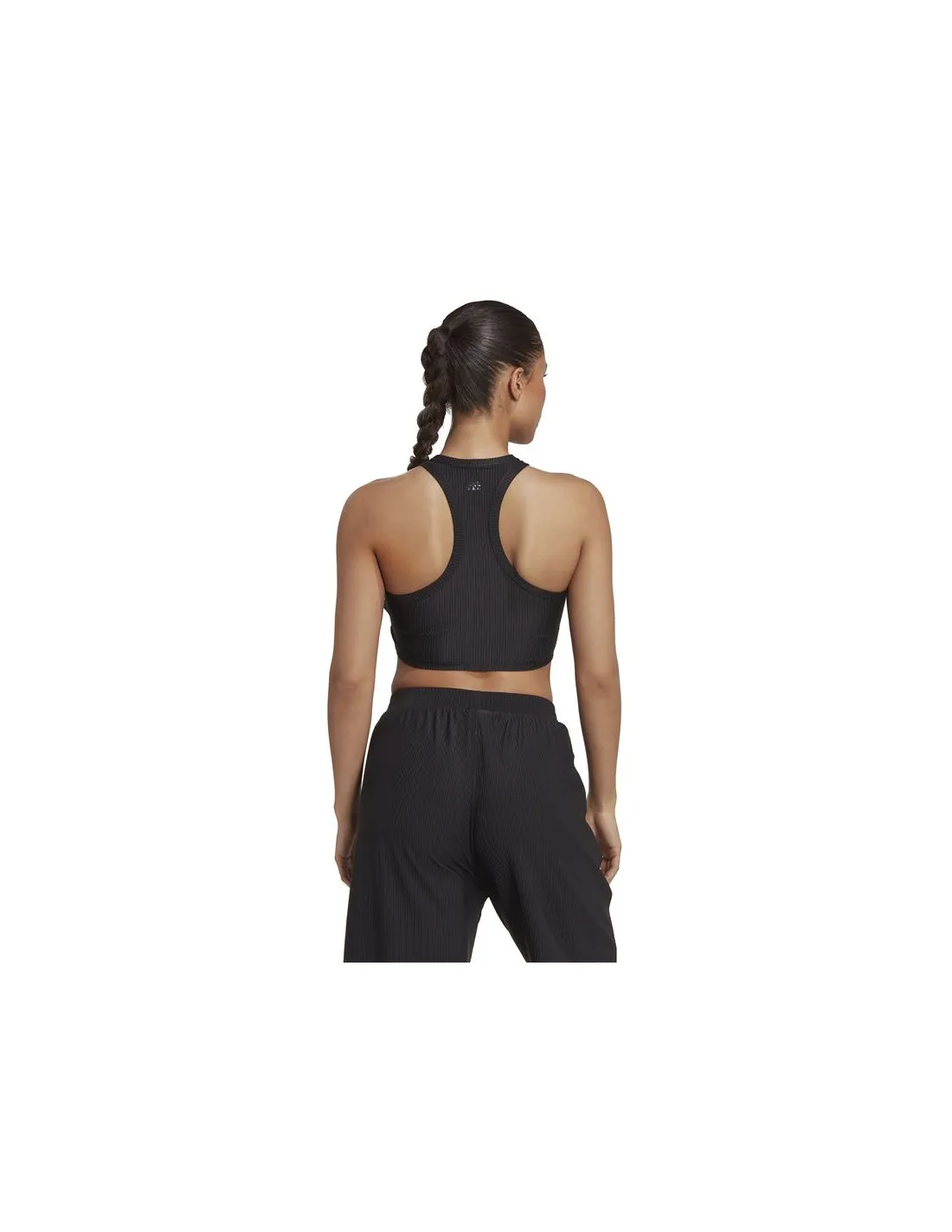 Top adidas Yoga Studio Wrapeed Rib Mujer Black