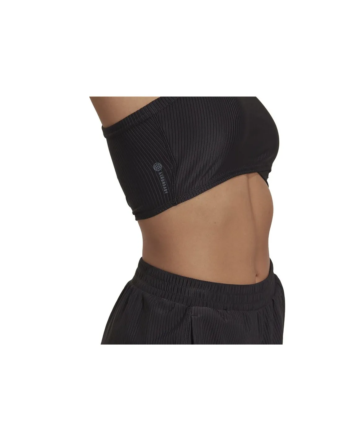 Top adidas Yoga Studio Wrapeed Rib Mujer Black