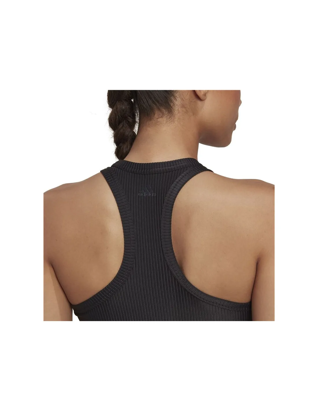 Top adidas Yoga Studio Wrapeed Rib Mujer Black