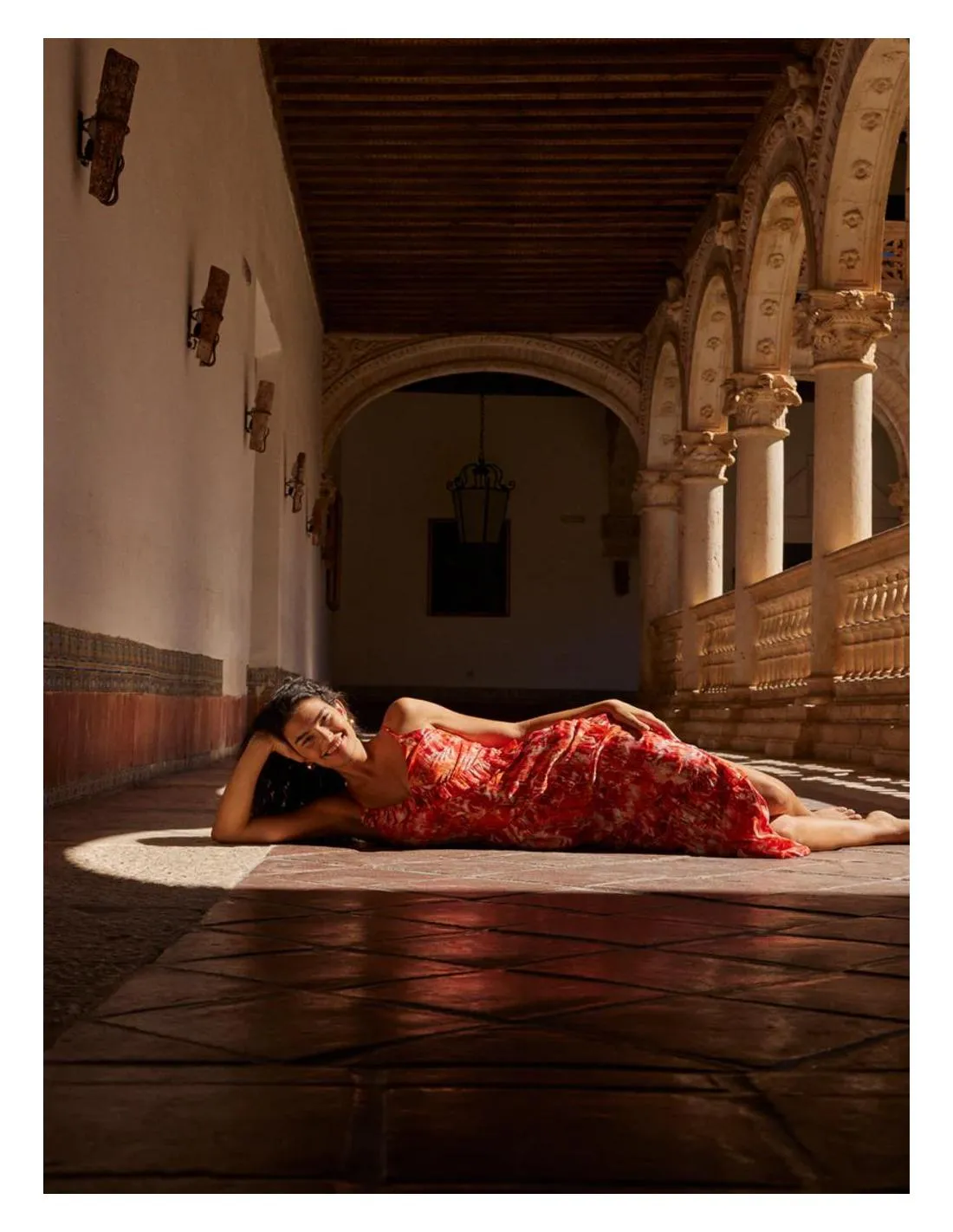 VESTIDO LENCERO CON VOLANTE MIOH POSITANO CALDERA