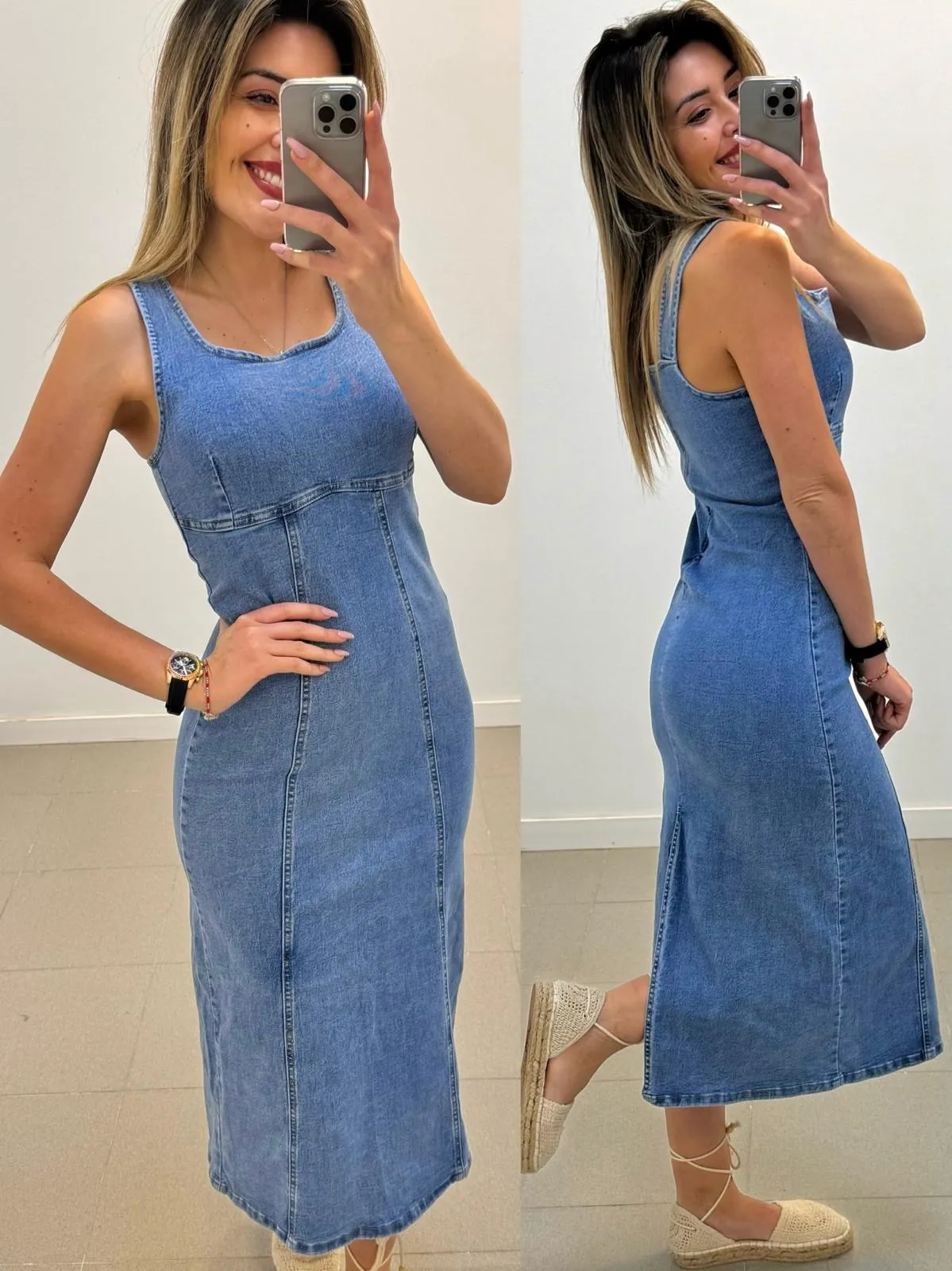 Vestido Vaquero liso