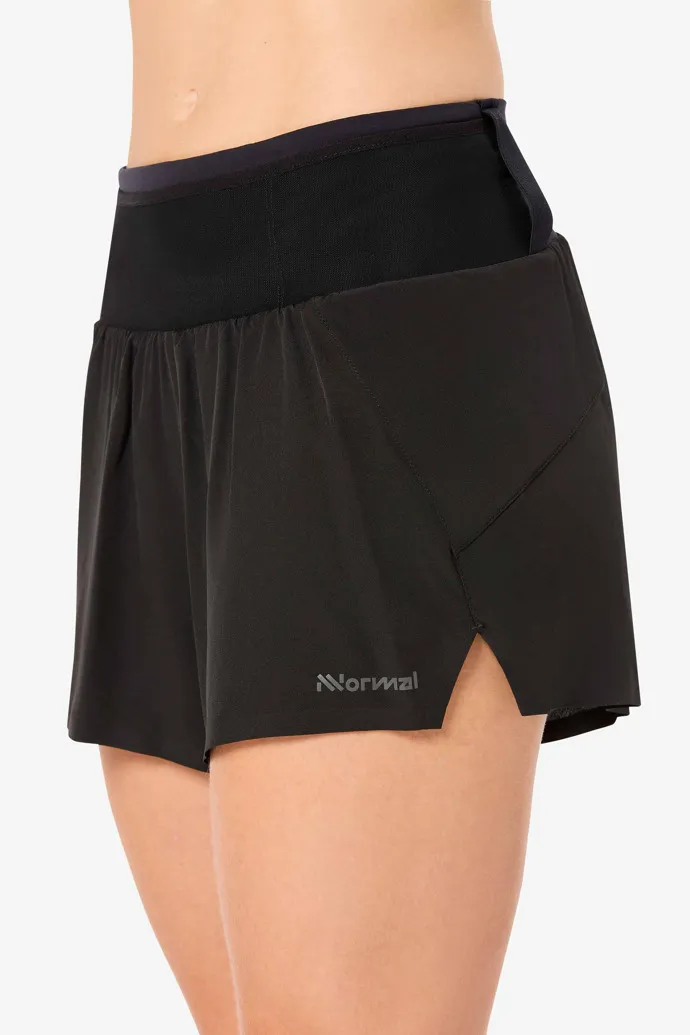 Women’s Race Shorts Pantalón corto carrera de cintura alta negro para mujer