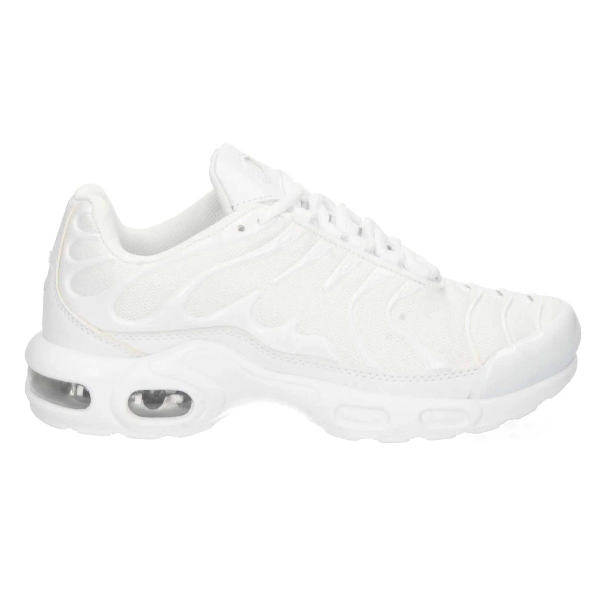 Zapatilla deportiva plana con camara de aire mujer color blanco