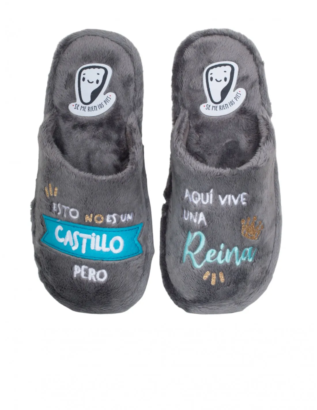 Zapatillas Casa Frase Aquí Vive Una Reina SE ME RÍEN LOS PIES