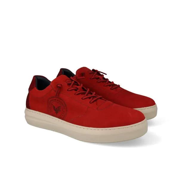 ZAPATILLAS DE VESTIR HOMBRE PIEL MOD. ALEX ROJO