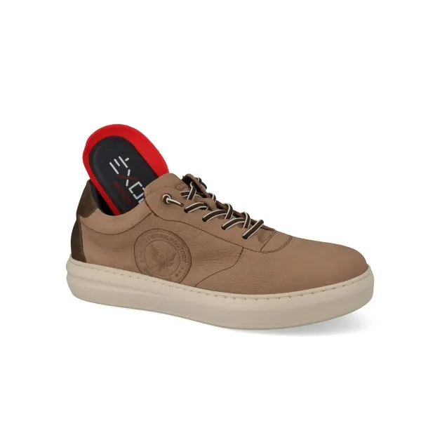 ZAPATILLAS DE VESTIR HOMBRE PIEL MOD. ALEX TAUPE