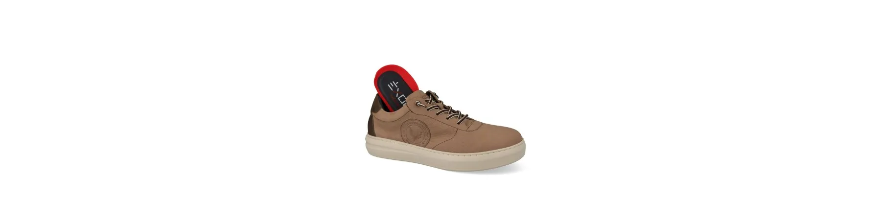 ZAPATILLAS DE VESTIR HOMBRE PIEL MOD. ALEX TAUPE