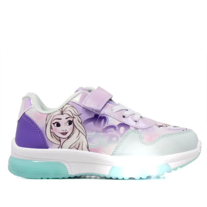 Zapatillas deporte Cerda lilas y turquesa de Elsa y Olaf con luces