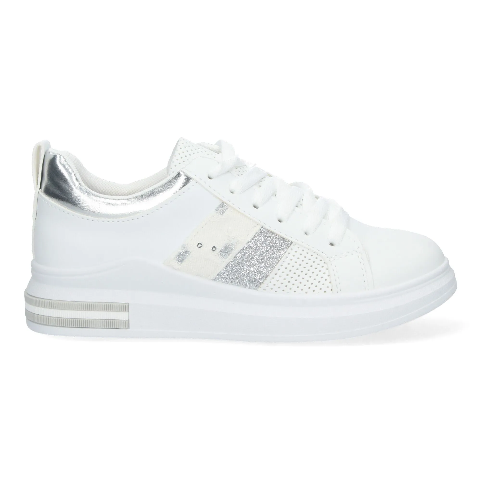 Zapatillas elegantes planas cómodas para mujer color blanco FC-13