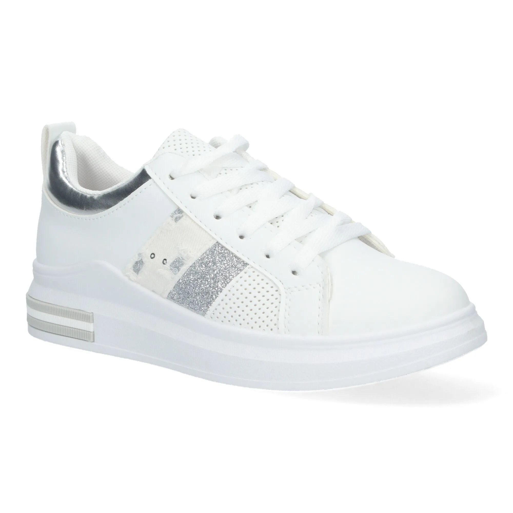 Zapatillas elegantes planas cómodas para mujer color blanco FC-13