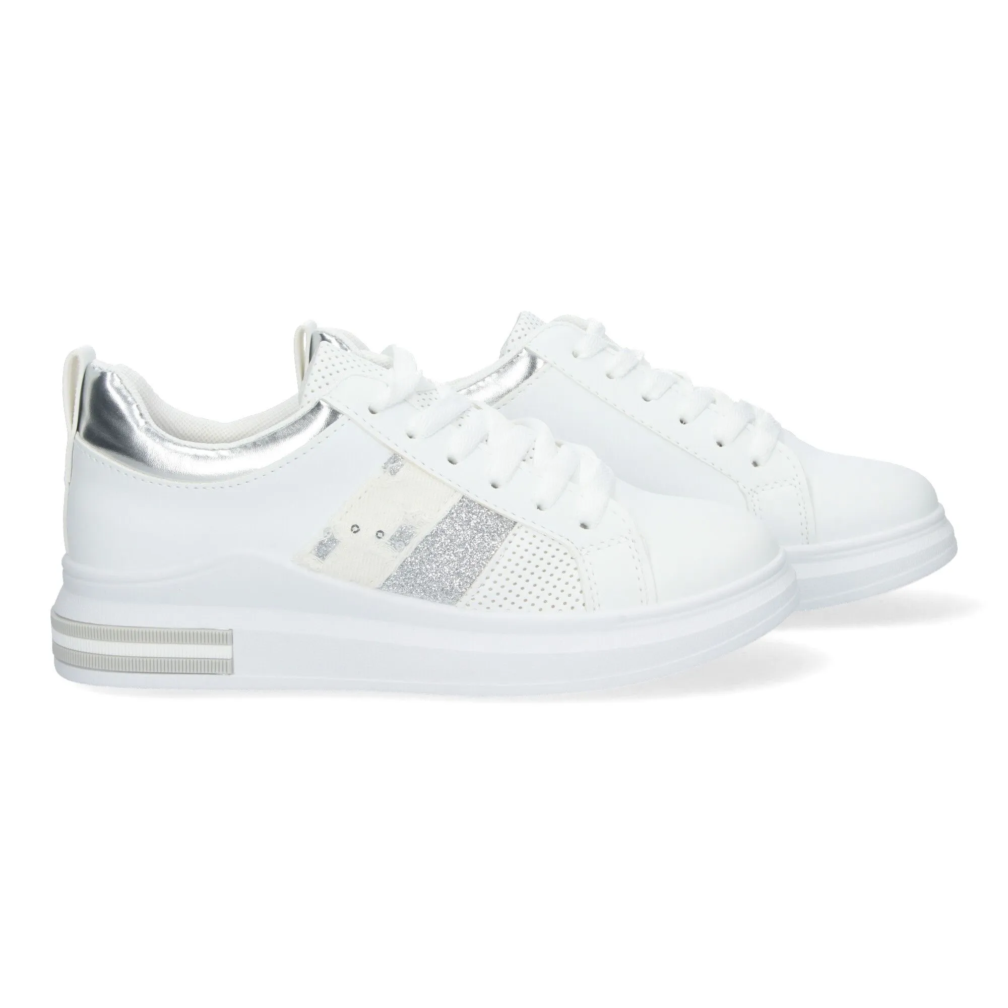 Zapatillas elegantes planas cómodas para mujer color blanco FC-13