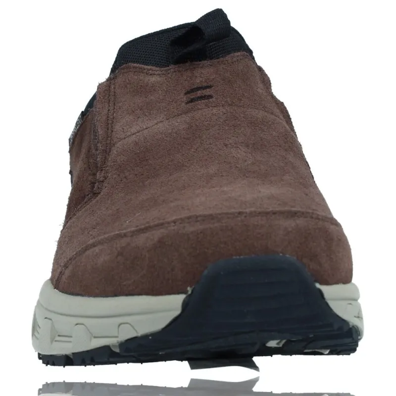 Zapatos Casual Slip-On de Piel Water Repellent para Hombres de Skechers 237282 Oak Canyon