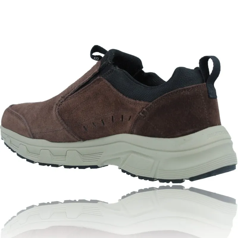 Zapatos Casual Slip-On de Piel Water Repellent para Hombres de Skechers 237282 Oak Canyon