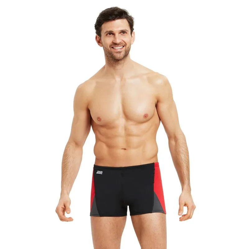 Zoggs Bañador Prism Hip Racer Hombre Negro/Rojo